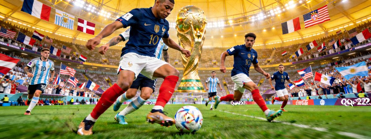 2022卡塔尔世界杯决赛现场 - 阿根廷与法国队激烈角逐大力神杯
